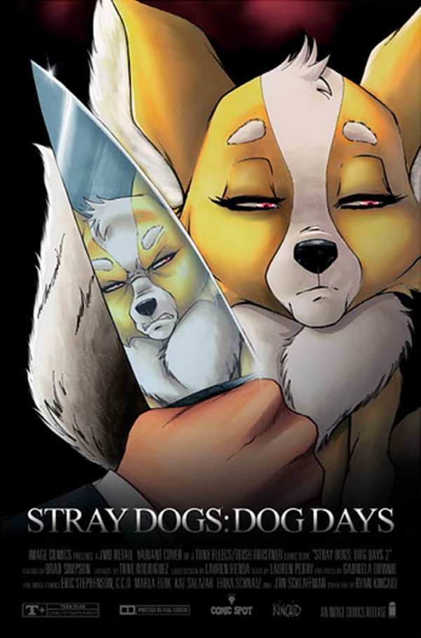 Stray Dogs: Dog Days #2 A Comic Spot Ryan Kincaid American Psycho Homage Variant with art by Ryan Kincaid