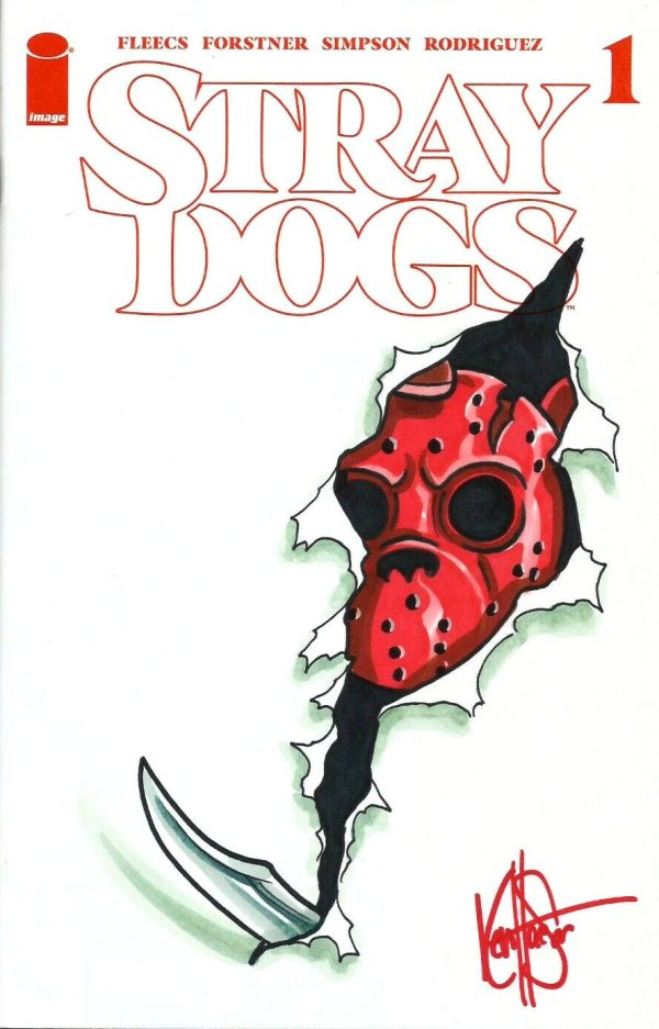 Stray Dogs #1 Dynamic Forces Ken Haeser 5th Print Friday The 13th Homage Sketch Cover with art by Ken Haeser