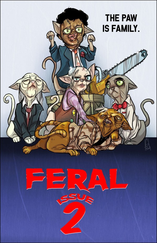 Feral #2 Gamma Base Comics / Big Time Collectibles Chris Gugliotti Texas Chainsaw Massacre Part 2 Homage Variant with art by Chris Gugliotti