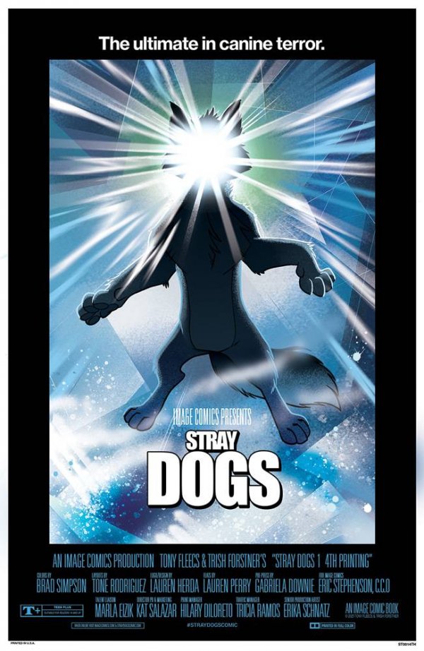 Stray Dogs #1 4th Printing Tony Fleecs The Thing Homage with art by Trish Forstner|Tony Fleecs