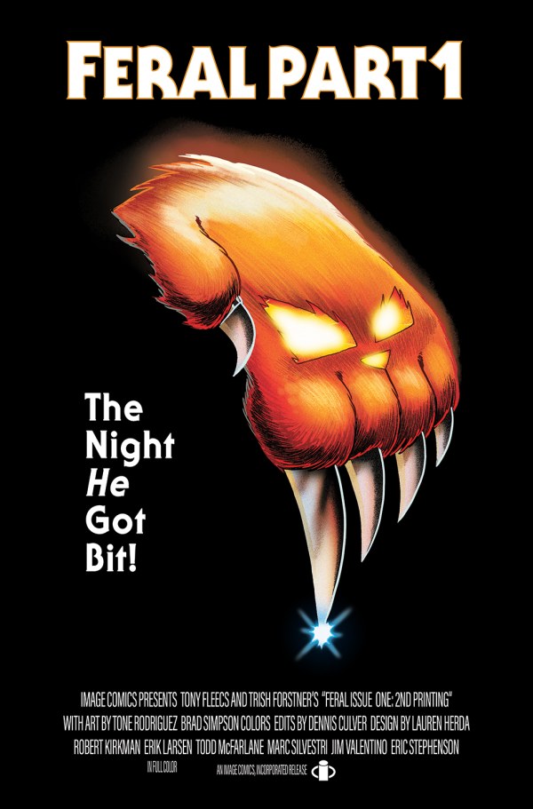 Feral #1 2nd Printing Tony Fleecs Halloween Homage with art by Trish Forster|Trish Forstner|Tony Fleecs