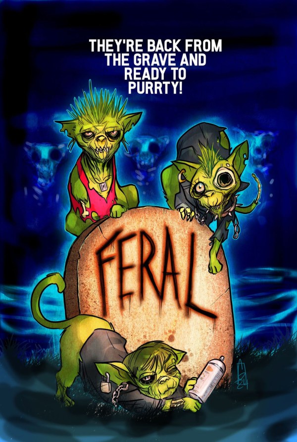 Feral #1 GammaBase Auctions / Big Time Collectibles Chris Gugliotti The Return of the Living Dead Homage Variant with art by Chris Gugliotti