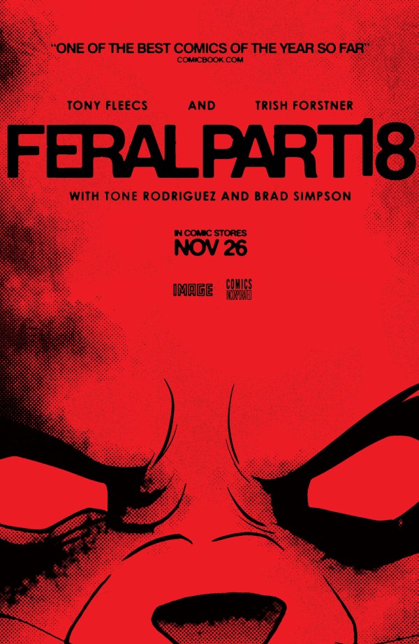 Feral #18 Cover B Tony Fleecs & Trish Forstner Movie Poster Homage Variant