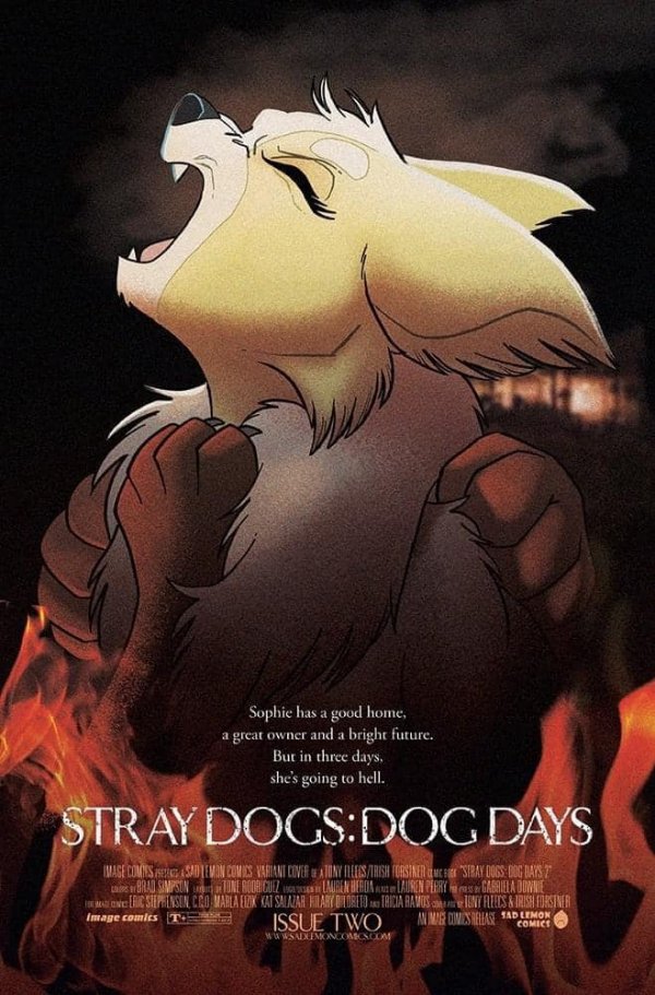 Stray Dogs: Dog Days #2 Sad Lemon Exclusive Drag Me To Hell Homage Variant with art by Trish Forstner|Tony Fleecs