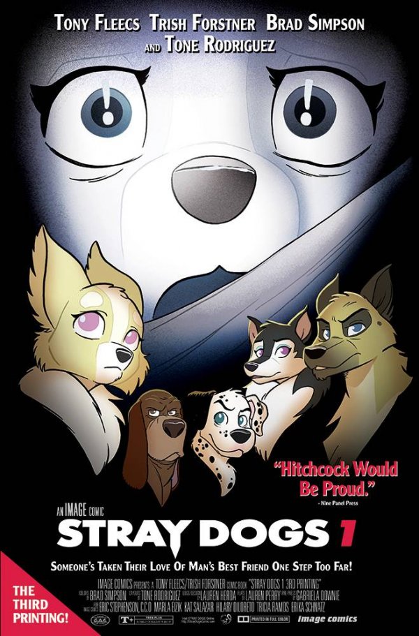 Stray Dogs #1 3rd Printing Tony Fleecs Scream Homage with art by Trish Forstner|Tony Fleecs