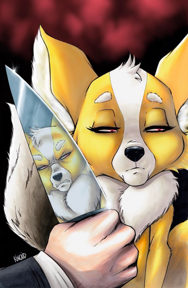 Stray Dogs: Dog Days #2 Orlando Toy &amp; Comic Con / Famous Faces &amp; Funnies Ryan Kincaid American Psycho Homage Virgin Variant with art by Ryan Kincaid