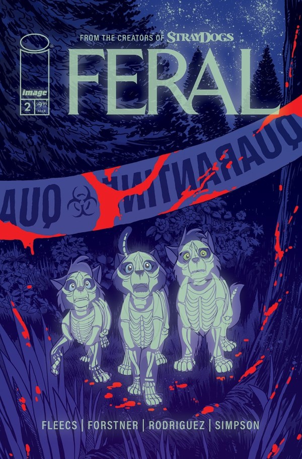 Feral #2 Cover E 1:75 Tony Fleecs Glow-in-the-Dark Variant with art by Trish Forstner|Tony Fleecs