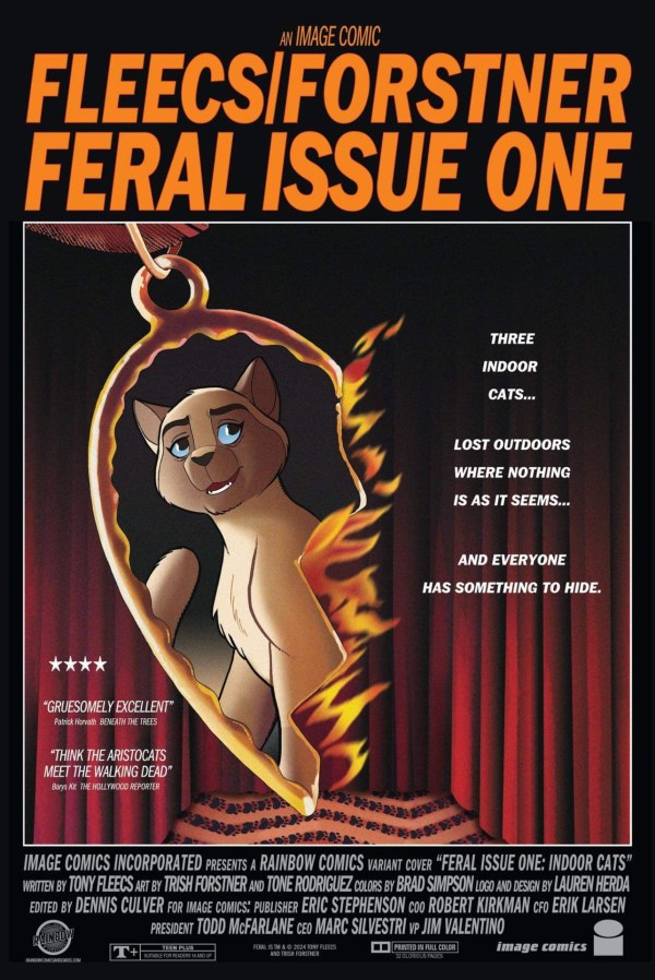 Feral #1 Rainbow Comics Cards &amp; Collectibles Tony Fleecs Twin Peaks Fire Walk with Me Homage Variant with art by Trish Forstner|Tony Fleecs