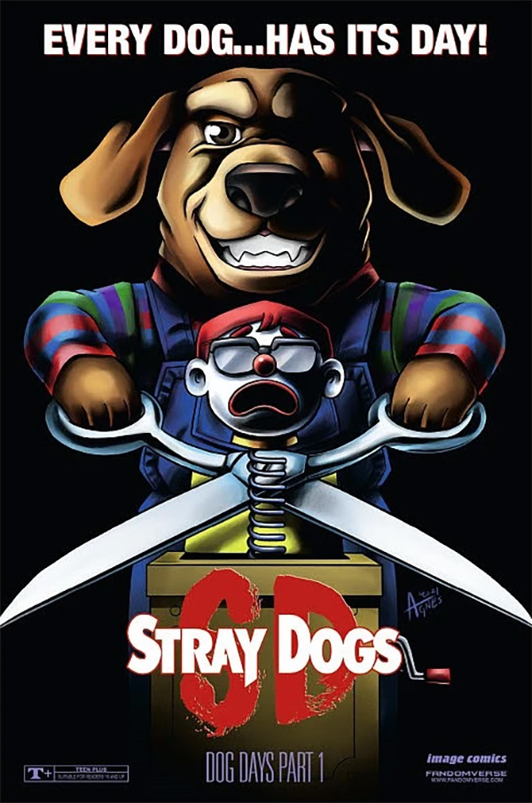 Stray Dogs: Dog Days #1 Fandomverse Agnes Garbowska Child's Play 2 Homage Variant with art by Agnes Garbowska