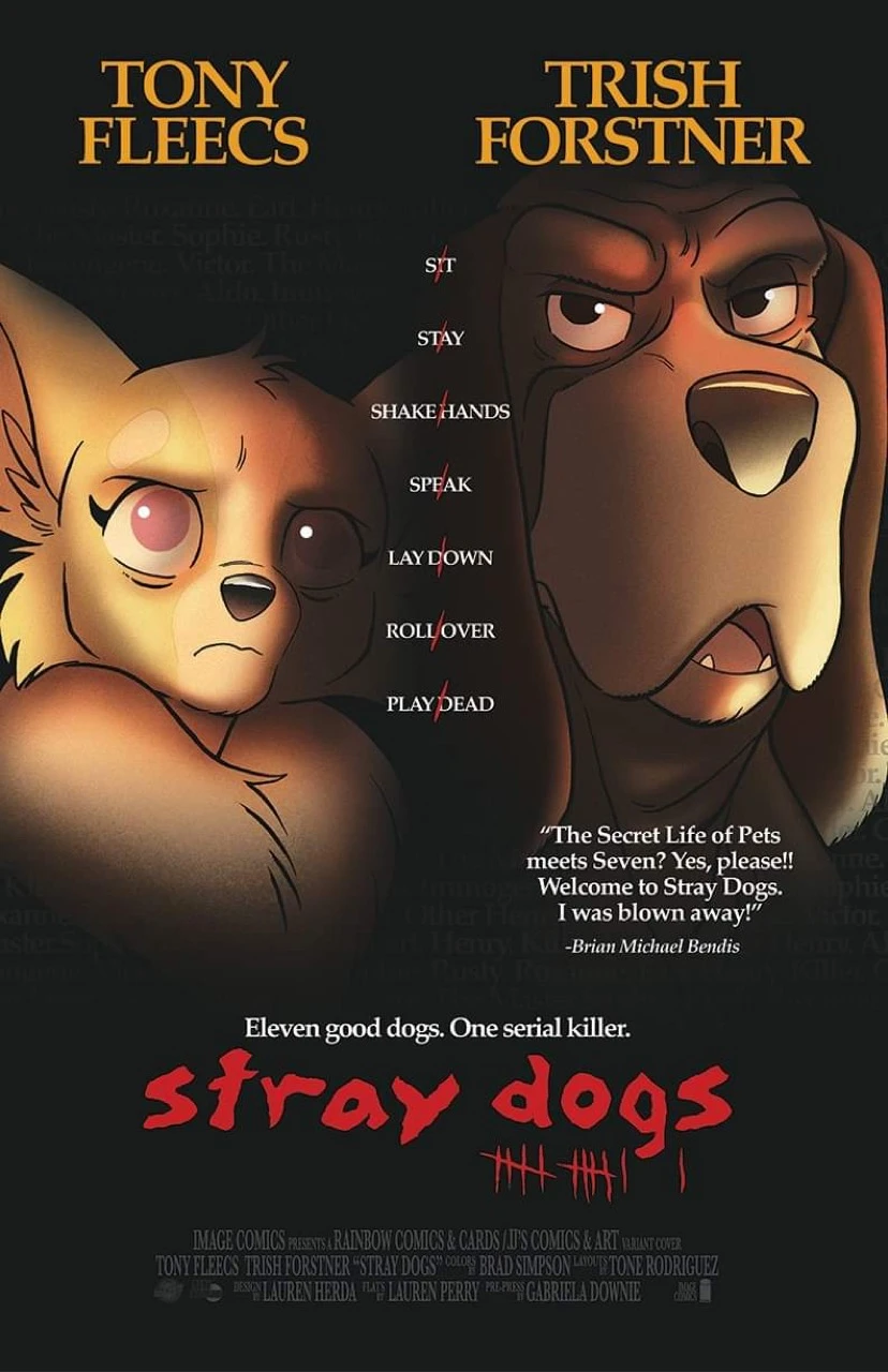 Stray Dogs #1 Rainbow Collectibles / JJ's Comic Art Tony Fleecs Se7en Homage Variant with art by Trish Forstner|Tony Fleecs