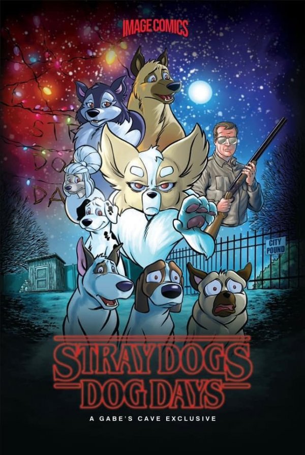 Stray Dogs: Dog Days #2 Gabe's Cave Tone Rodriguez Stranger Things Homage Variant with art by Tone Rodriguez